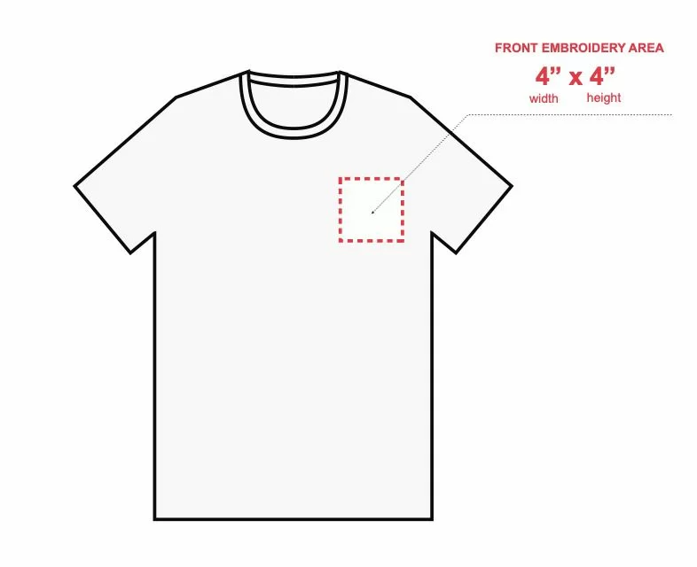 Incorporating your logo on the upper left side of the T-shirt ensures visibility without overshadowing the design